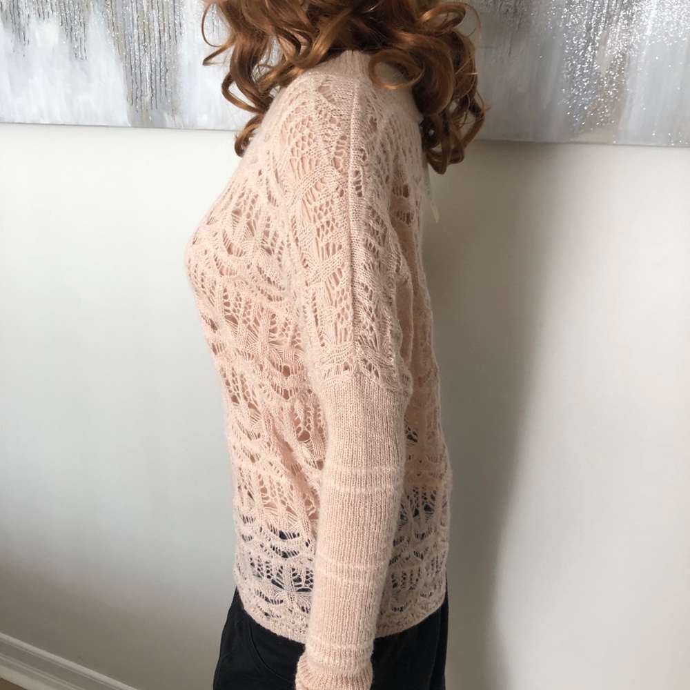 Marciano Nude Open Knit Sparkly Sweater - Picture 2 of 8